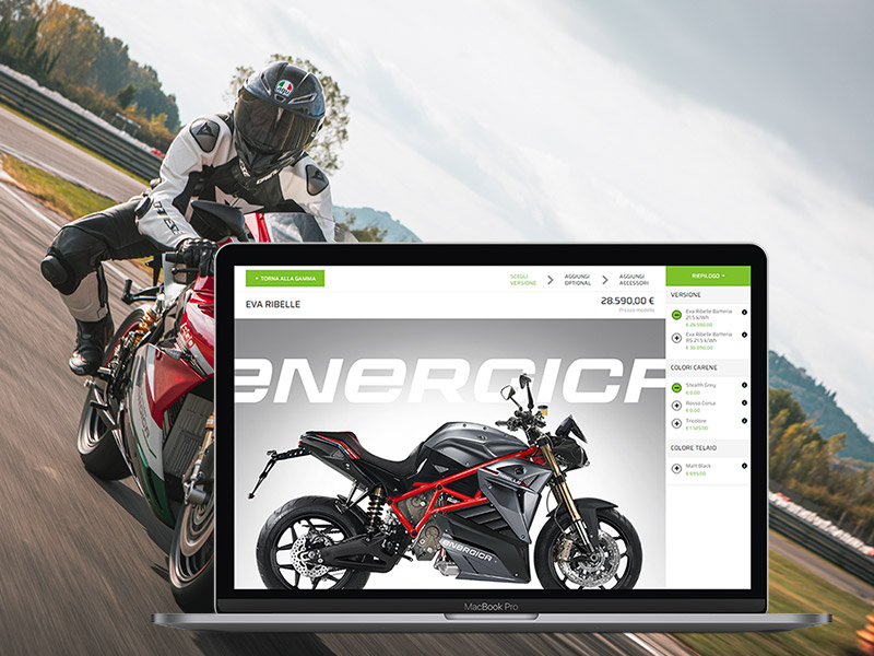Etailor progetto e-commerce Energica Motor