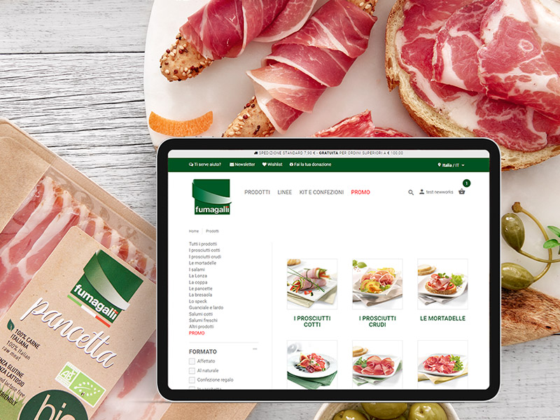 Etailor progetto e-commerce Fumagalli Salumi